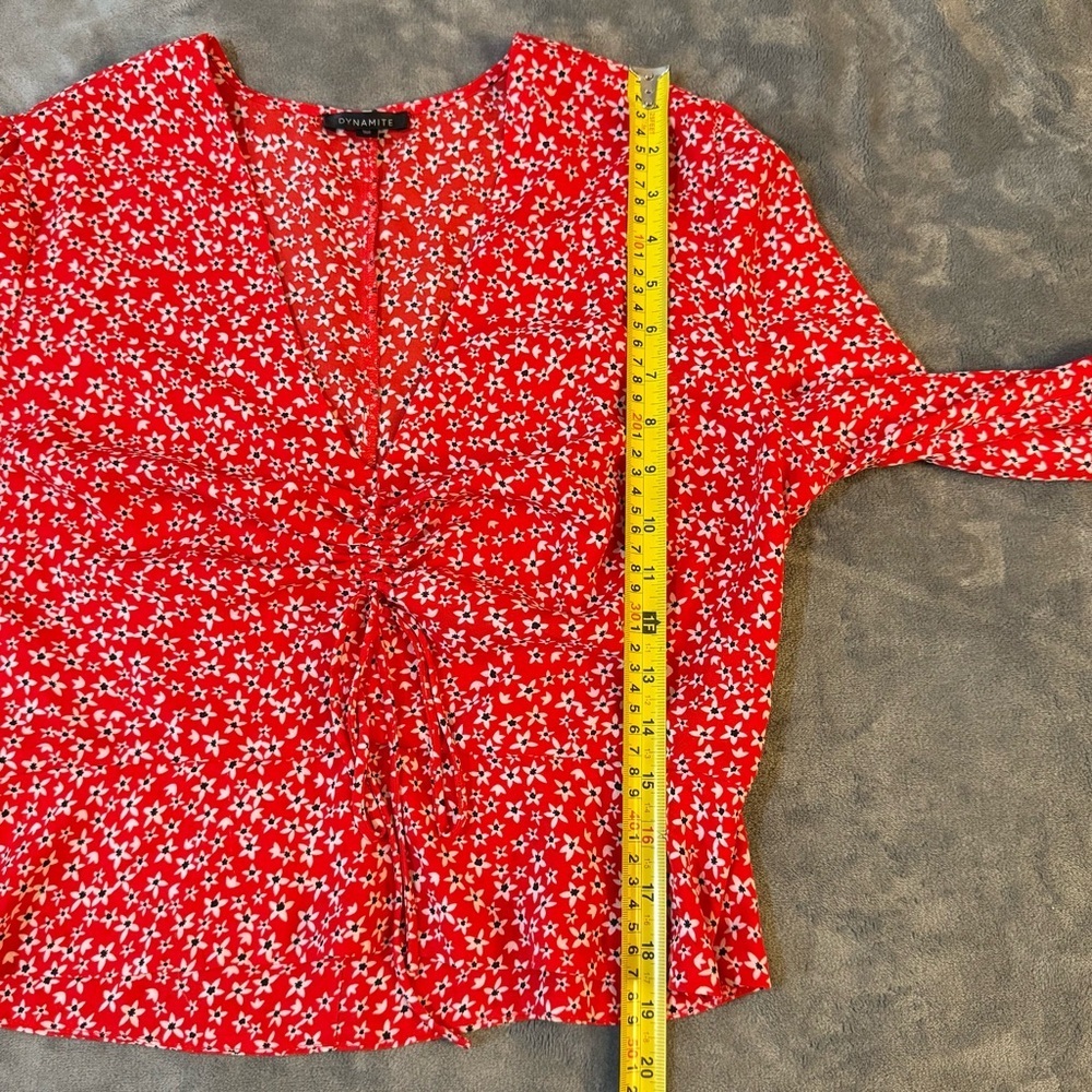 Dynamite Scarlet and Ivory Floral Blouse
#1336 - Picture 4 of 6